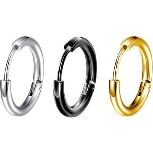 Fashion basic models men and women stainless steel earrings personality tide men and women couple earrings hot sale