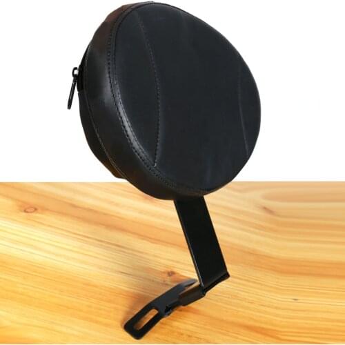 Studded Black Plug-In Driver Backrest With Pocket Fit For Harley Fatboy Heritage Softail 2007-2016 2017 Models