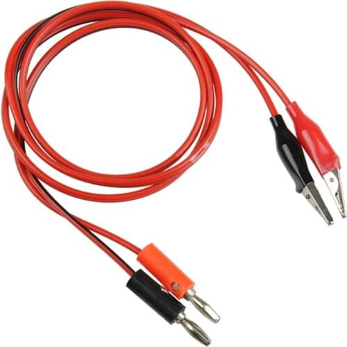 1M Injection Banana Plug Electrical Clamp Alligator Testing Cord Lead Clip to Probe Cable for Multimeter