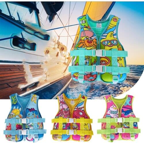 Unisex-Child Kids Flotation Classic Life Vest Begin to Swim UPF 50+ Neoprene Buoyancy Swimsuit for Boys Girls Toddler 18-40kg