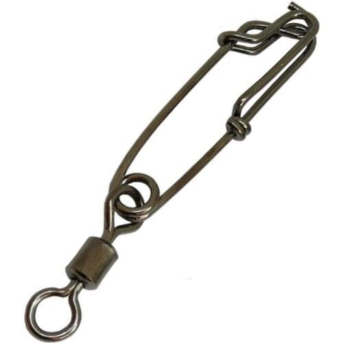 2 pieces Heavy duty Fishing Long Clip Snap Stainless Steel Freshwater bass Fishing Connector Swivel freshwater Fishing Tackle