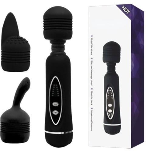 AV Multispeed Vibrations Fairy Magic Powerful Clitoris Stimulator Female Personal Massage Wand With 2 Silicone Caps Massager
