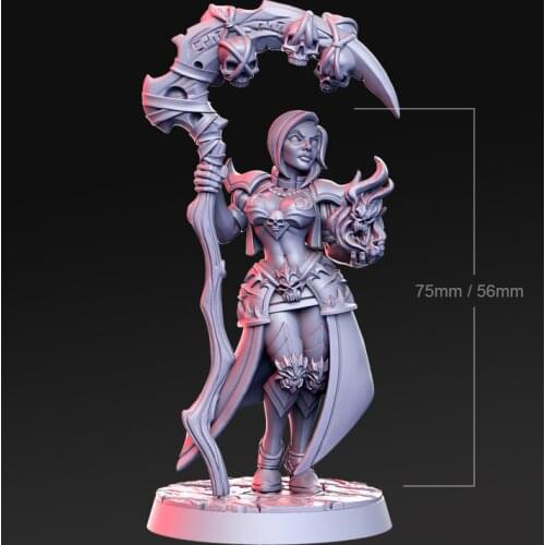1/24 75mm 1/32 56mm Resin Model Female Death Prime Figure Unpainted RW-086