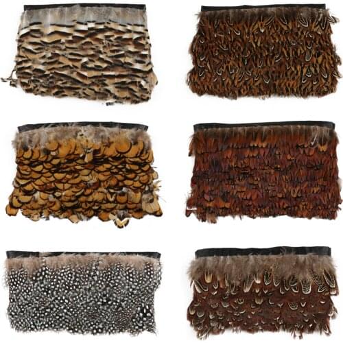 1M Approx 4-6cm Feather Lace Chicken Natural Feather Trim Clothing Shoes Party Home Decoration Supplies