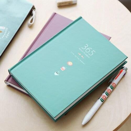1PC 365 days personal diary planner hardcover notebook diary office weekly schedule cute korean stationery