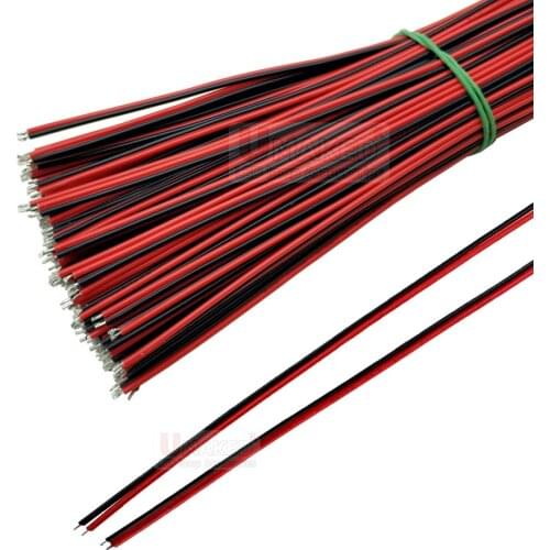 10cm 20cm 30cm 50cm 100cm 2pin wire cable Red black AGW22 thinned copper wire Electronic cablb extend wire for CCTV Sound power