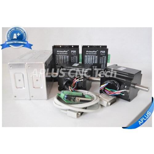 2-Axis NEMA 34 Dual Shaft Stepper Motor 920oz-in & Driver PSR8078 & 48V Power Supply Kit