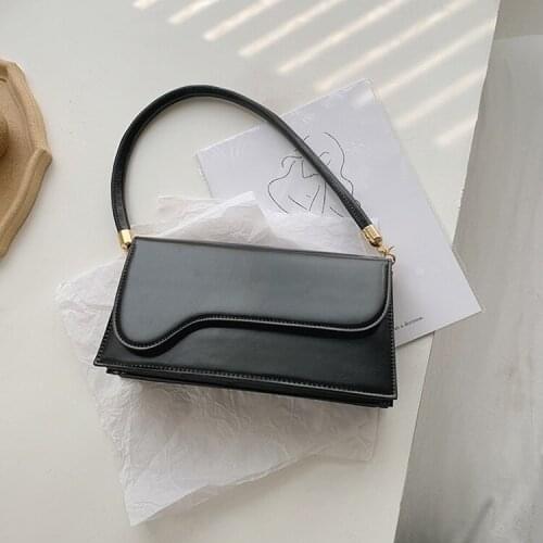 2020 Fashion Simple PU Leather Portable Women Purses and Handbags Shoulder Bags