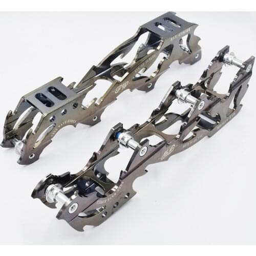 243mm 231mm 4X80mm 4X76mm Inline Skates Frame for Slalom FSK, Golden Silver Rainbow Colorful with 8 Skating bolts as gift