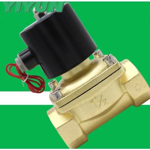2W025-08 2W040-10 2W160-15 2W200-20 YIYUN Copper body copper coil all copper normally closed solenoid valve water valve 2W