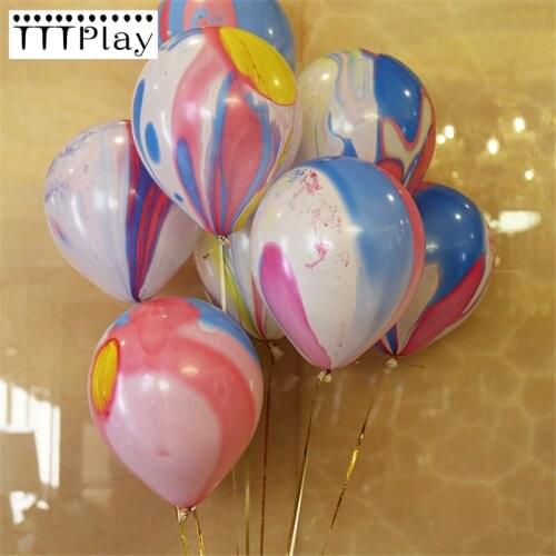 5pcs/lot 12 Inch Rainbow Latex Round Balloons Inflatable Helium Air Balls Wedding Decoration Childrens Birthday Party Balloons