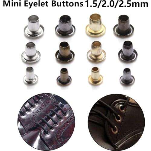 50Pcs Mini Eyelet Buttons Metal Buckle Snap Button DIY Doll Belt Buckles Bag Shoes Clothes Sewing Accessories 1.5/2.0/2.5MM