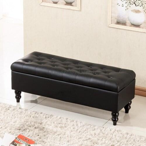 European Style Shoes Store Try Changing Shoes Stool Storage Sofa Bench Clothing Store Manager Bench Storage Bed End Leather Stoo