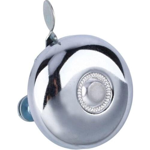 Safety Metal Bicycle Ring Bike Handlebar Ring Bell Sound Alarm Silver Warn Cycling Accessories Bicycle Bell For Outdoor Sports