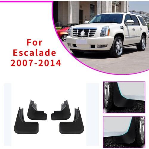 Car Mud Guards For Cadillac Escalade 2007-2012 2013 2014 Front Rear Splash Guards Over Fender Kit Car Styling Fender Accessories