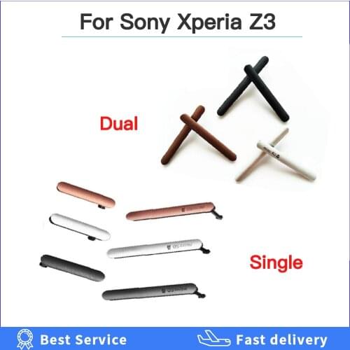 Charging Port USB Cover + Micro SD Port+SIM Card Port Slot Dust Plug for Sony Xperia Z3 D6603 D6643 D6653 dual D6633 D6683