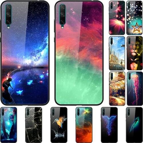 For Honor 30i LRA-LX1 Case Tempered Glass Planet Star Space Back Cover 30 i For Huawei Honor 30i Russia Version Phone Case Funda