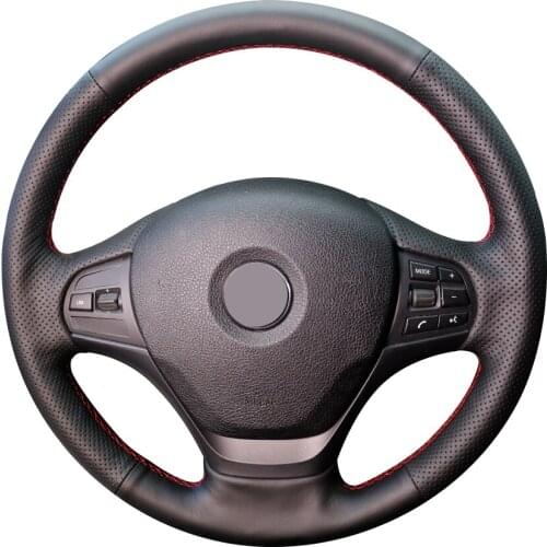 Black Synthetic Leather Car Steering Wheel Cover for BMW F30 316i 320i 328i