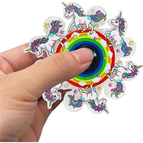 Children Fidgets Toys Rotating Running Spinner Gyro Anti Stress Cartoons Animal Sensory Calming Toy Animated Hand Spin Toys
