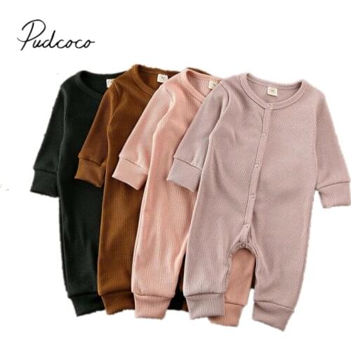 2020 Baby Spring Autumn Clothing Infant Baby Girl Boy Winter Knitted Romper Jumpsuit Ribbed Overall Long Sleeve Clothes
