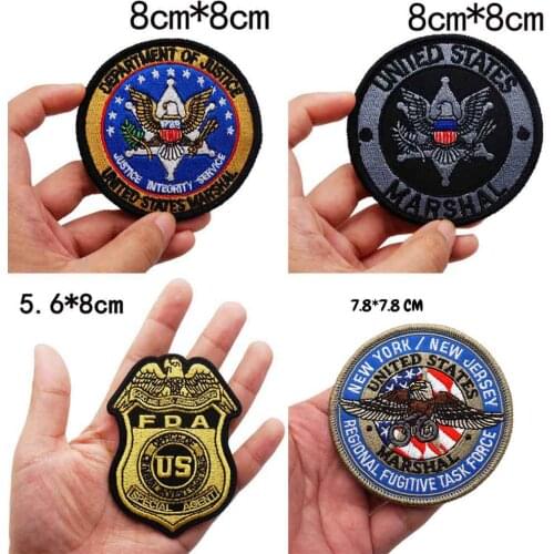 FDA SPECIAL AGENT US EAGLE Embroidered punk biker Patches Clothes Stickers Apparel