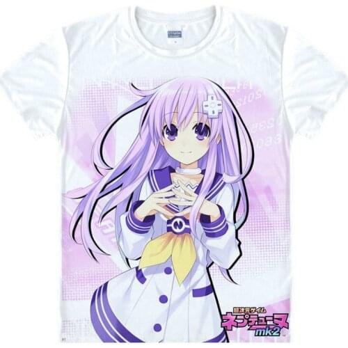 Hyperdimension Neptunia T-Shirt Vert Shirt Cute Womens T-Shirts Anime clothes cute kawaii cool sexy beach shirts Japan clothes A