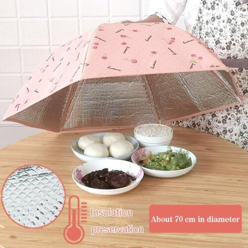 Insulation Dish Cover Kitchen Tool Creative Table Dishes Dust Cover Household Large Folding Thick Winter Insulation Cover
