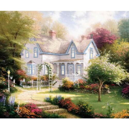 Home Is Where The Heart Thomas Kinkade HD Canvas Oil painting Print Living Room Bedroom Hotel Wall Picture Art Home Decoration