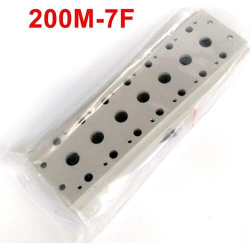 200M-7F Solenoid Valve Manifold With Screws & Rubber 7 Station Base Board 4V210/ 4A210