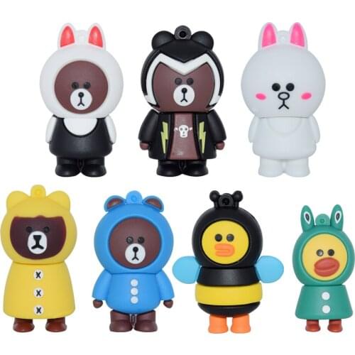 Creative Cartoon Usb Flash Drive Usb 2.0 32gb Pen Drive 4gb 8gb 16g 64g Pendrive U Disk 128gb Flash Usb Stick Disk On Key