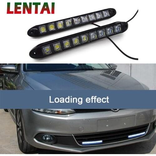 LENTAI 1Set Car Daytime Running Lights 12V 9 LED DRL Lamp For BMW E46 E60 Ford focus 2 Mazda 3 Volkswagen Polo Golf 4 Skoda