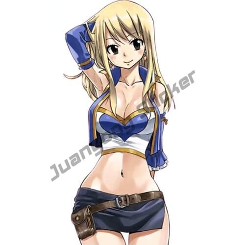 Hot Sexy Girl Decor Vinyl Car Sticker Fairy Tail Lucy Heartfilia Car Styling Waterproof Window Accessories Exterior KK13x10cm