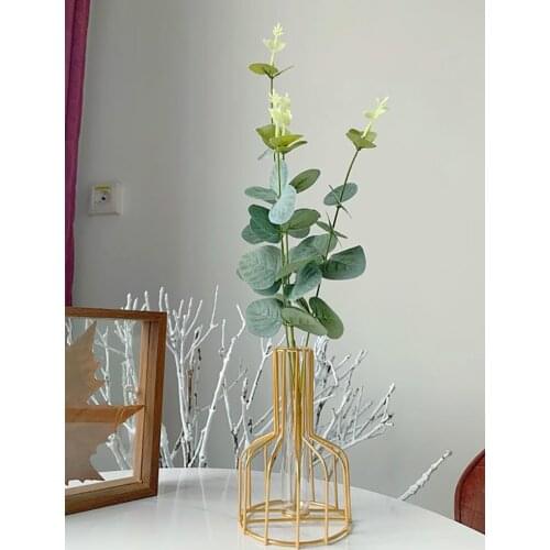Nordic Ins Transparent Glass Small Vase Creative Living Room Dried Flowers Flower Arrangement Desktop Hydroponic Ornaments
