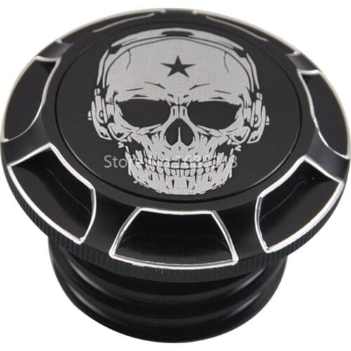 Motorcycle Universal Fuel Gas Tank Cap Black Oil Cap Cover Trim For Harley Sportster XL Dyna Softail Touring Road King 1996-2014