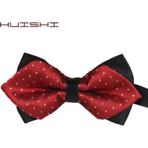 HUISHI Butterfly Knot Mens Bow Tie Newest Mens Accessories Luxurious Bow Tie Black Formal Commercial Suit Wedding Ceremony Ties