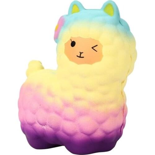Squishy Squeeze Cute Sheep Alpaca Super Slow Rising Scented Fun Animal Toys Slow Rising Squeeze Toys Baby Kids Gift