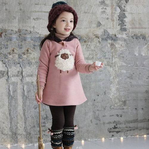 2020 new winter childrens clothing Korean plush lamb baby girls tops children cartoon thick hooded sweater kids hoodies