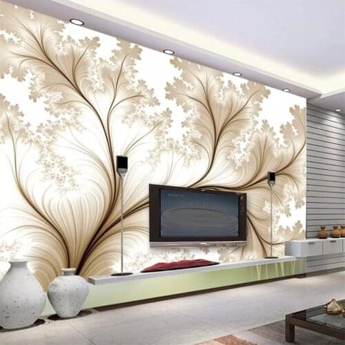 Beibehang Custom wallpaper 3d mural living room bedroom restaurant wallpaper floral simple lines television background wallpaper