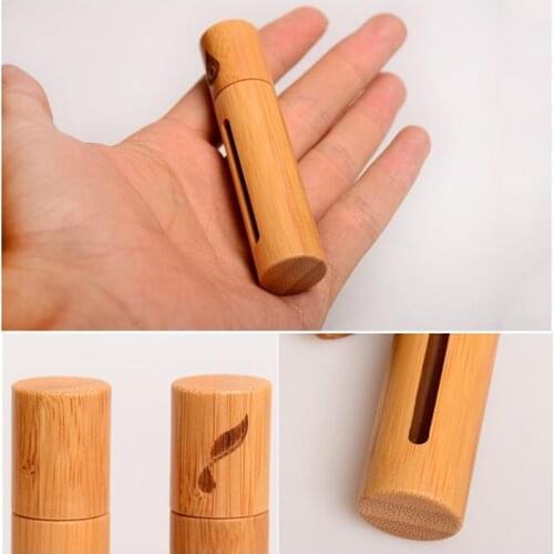 10Ml Natural Bamboo Wood Perfume Empty Oil Bottle Rustless Roll On Aroma Therapy