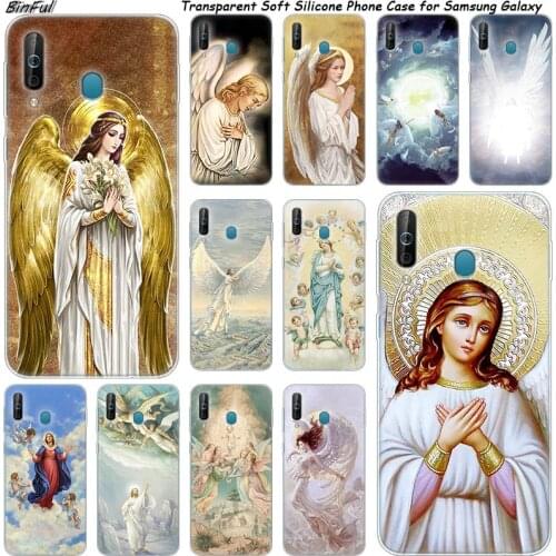 The Guardian Angel Silicone Phone Case For Samsung Galaxy A80 A70 A60 A50 A40 A40S A30 A20 A2CORE M40 Note 10 Plus 9 8 5 Fashion