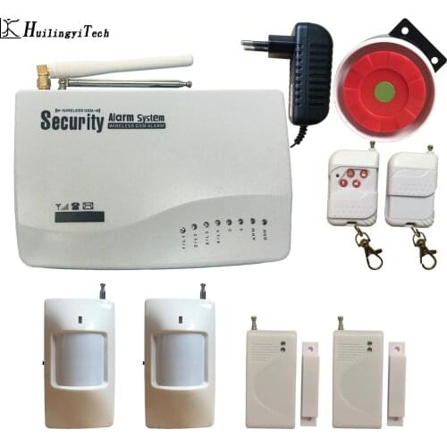 NEW HuilingyiTech Home Alarm System Wireless Gsm Home Security System Door&PIR Infrared Detector 433MHz Alarm Home Burglar Kit