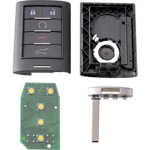 J01 NBG009768T 315 Frequency 5 Buttons Car Key Replacement ForCadillac 2010-2015 SRX 2013-2014 ATS XTS Remote Key Fob Entry