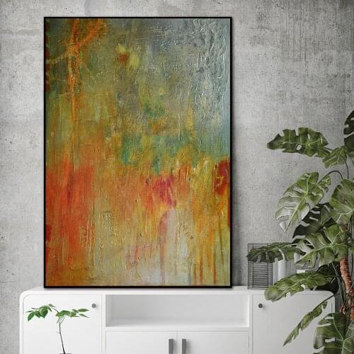 Modern Multicolored Abstract Geometric Wall Art Canvas Oil Painting Picture Poster and Print Gallery Living Room Home Decor