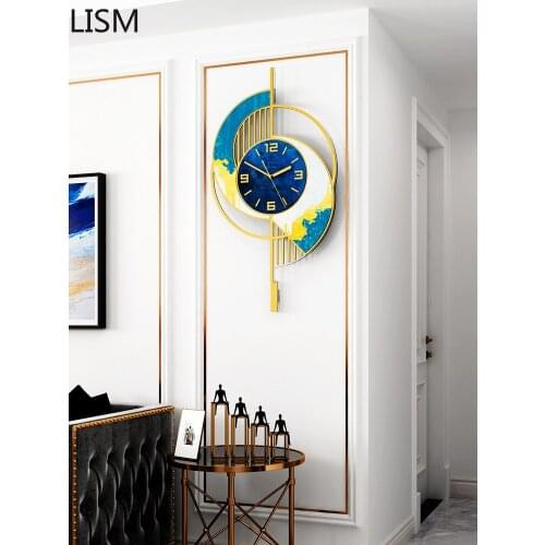 Modern Minimalist Clock Nordic Light Luxury Clock Wall Clock Living Room Personality Creative Home Decoration Mute Wall Watch