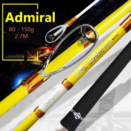 GEHAUT Brand 2.4M,2.7M The Admiral Superhard Powerful Slow Jigging Carbon Fiber Ocean Boat Fishing Rod Bait Weight 100-200g