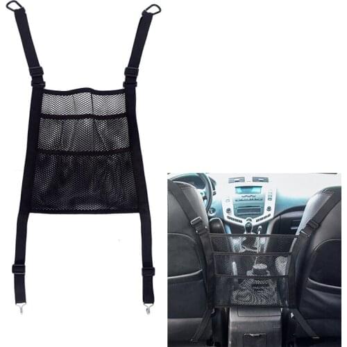 Universal Car Elastic Mesh Net Bag Between Organizer Seat Back Storage Bag Luggage Pocket Auto Storage Bag Pocket