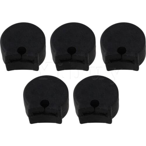 Yibuy 5PCS Black Soft Rubber Clarinet Thumb Rest Cushion Protector