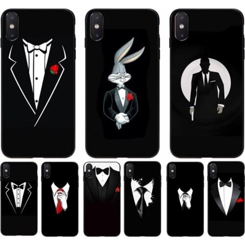 YNDFCNB Man Suit Shirt Tie Custom Photo Soft Phone Case for iphone 11 Pro Max X XS MAX 6 6s 7 8 plus 5 5S 5SE XR SE2020