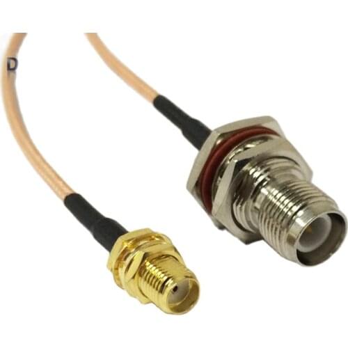 1PC New SMA Female Jack To RP- TNC Female Jack male pin RG316 Coaxial Cable 15CM 6" /30CM/50CM/100CM Adapter for wifi router