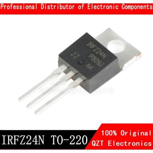 10pcs/lot IRFZ24N IRFZ24 IRFZ24NPBF MOSFET MOSFT 55V 17A 70mOhm 13.3nC TO-220 new original In Stock